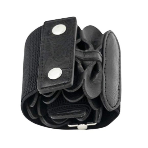Women Elastic High Waist Cinch Belt FauxPU Leather - Picture 5 of 6